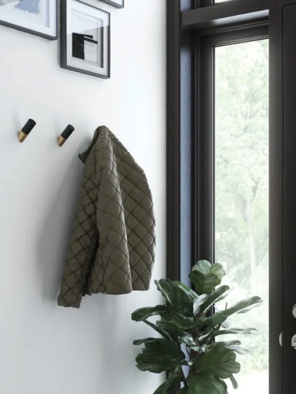 Keniyah Solid Wood Wall Hooks Set of 5